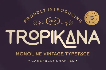 Tropikana font