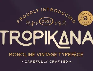 Tropikana font