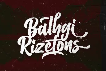 Balhgi Rizetons Bold Script font