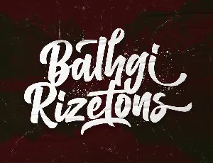 Balhgi Rizetons Bold Script font