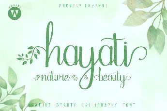 Hayati Nature Beauty font