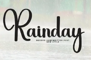 Rainday Script Typeface font