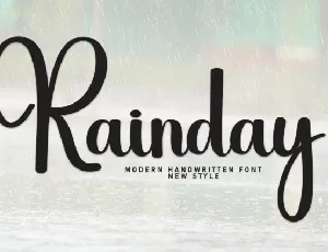 Rainday Script Typeface font