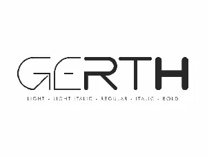 Gerth Sans Serif Typeface font