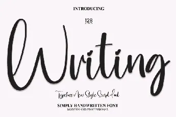 Writing Script Typeface font