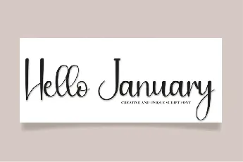 Hello January font