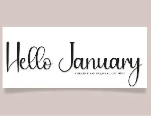 Hello January font