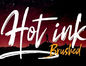 Hot Ink Brush font