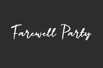 Farewell Party font