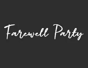 Farewell Party font