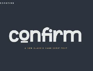 Confirm font