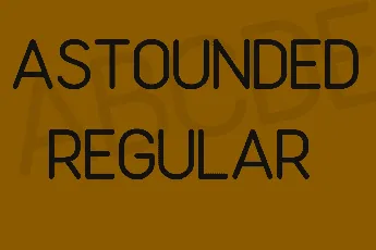 Astounded font