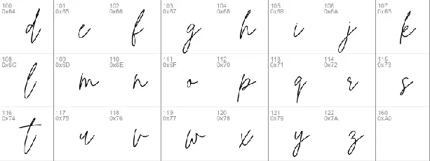 Indiana Signature font