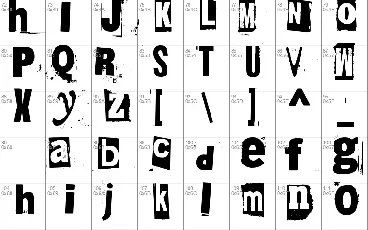 20 Grunges (TTF/OTF) font