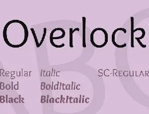 Overlock font