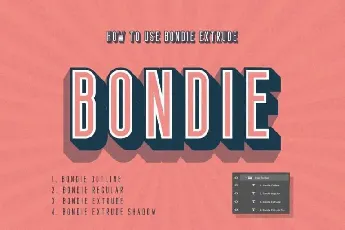 Bondie Extrude font