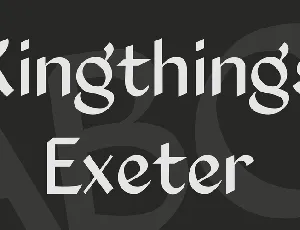 Kingthings Exeter font