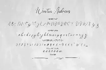 Winston Andrews font