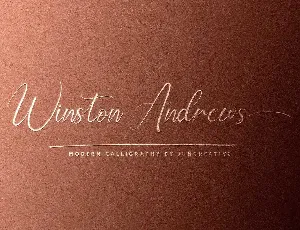 Winston Andrews font