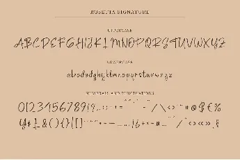 Rosetta Signature font