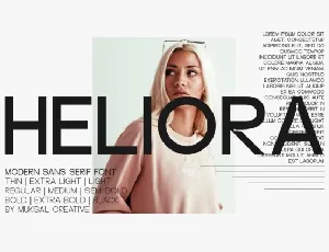 Heliora font