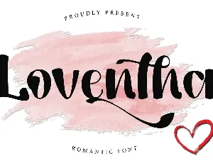 Loventha - PERSONAL USE font