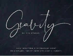 Gravity Handwritten font