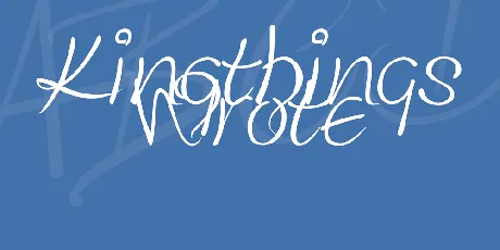 Kingthings Wrote font