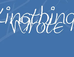 Kingthings Wrote font