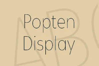 Popten Display font