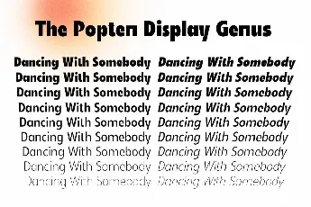 Popten Display font