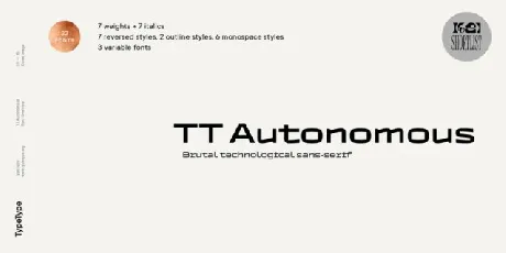 TT Autonomous font