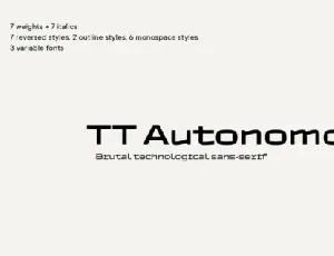 TT Autonomous font