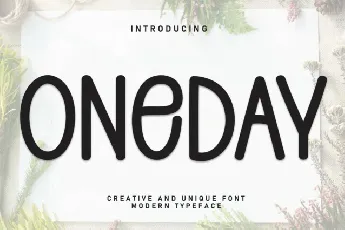 Oneday Display font