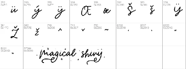 Magical_Shiny_Script font