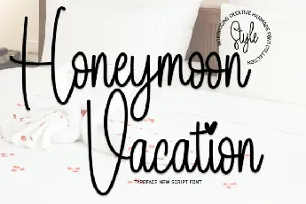 Honeymoon Vacation Script font