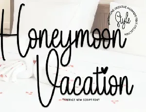 Honeymoon Vacation Script font