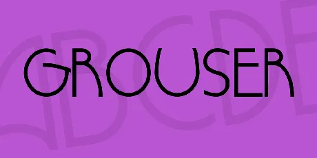 Grouser font