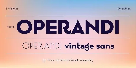 Operandi Family font