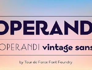 Operandi Family font