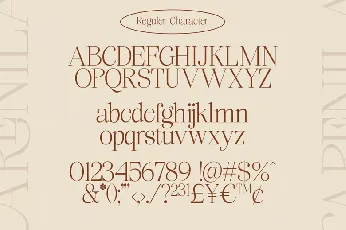 Carenila font