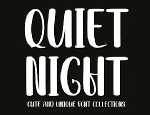 Quiet Night Display font