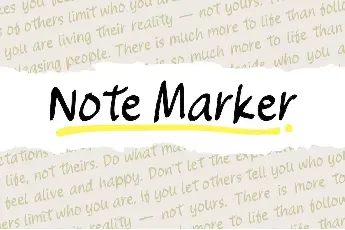 Note Marker font