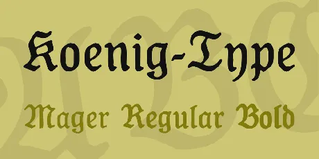 Koenig-Type font