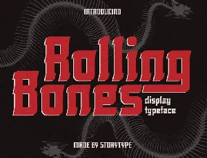 Rolling Bones font