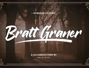 Bratt Graner Handbrush font