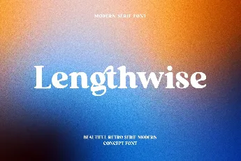 lengthwise font