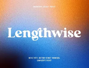 lengthwise font