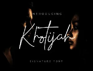 Khotijah Signature font