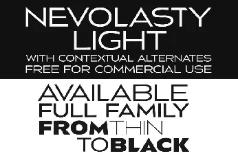 Nevolasty Light font